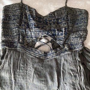 Free people jumper tie back dark green and navy design